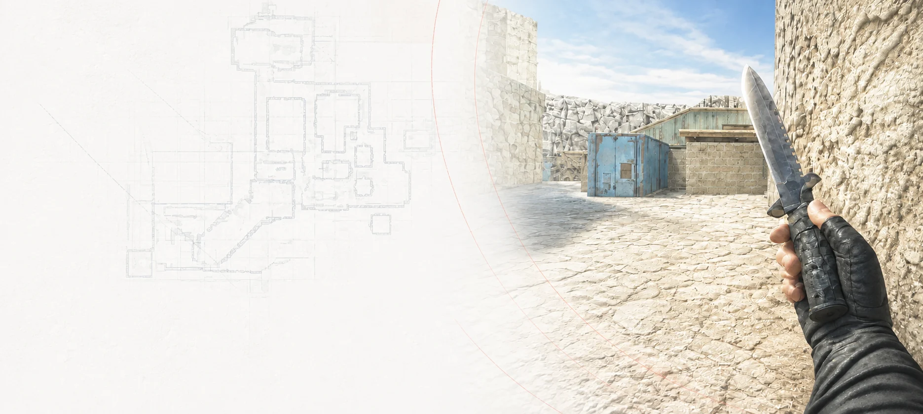 Солнечная игровая сцена Counter-Strike 1.6